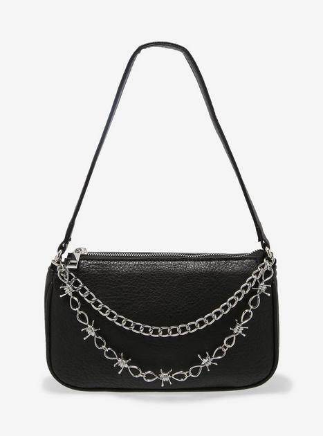 Black Barbed Wire Chain Shoulder Bag | Hot Topic