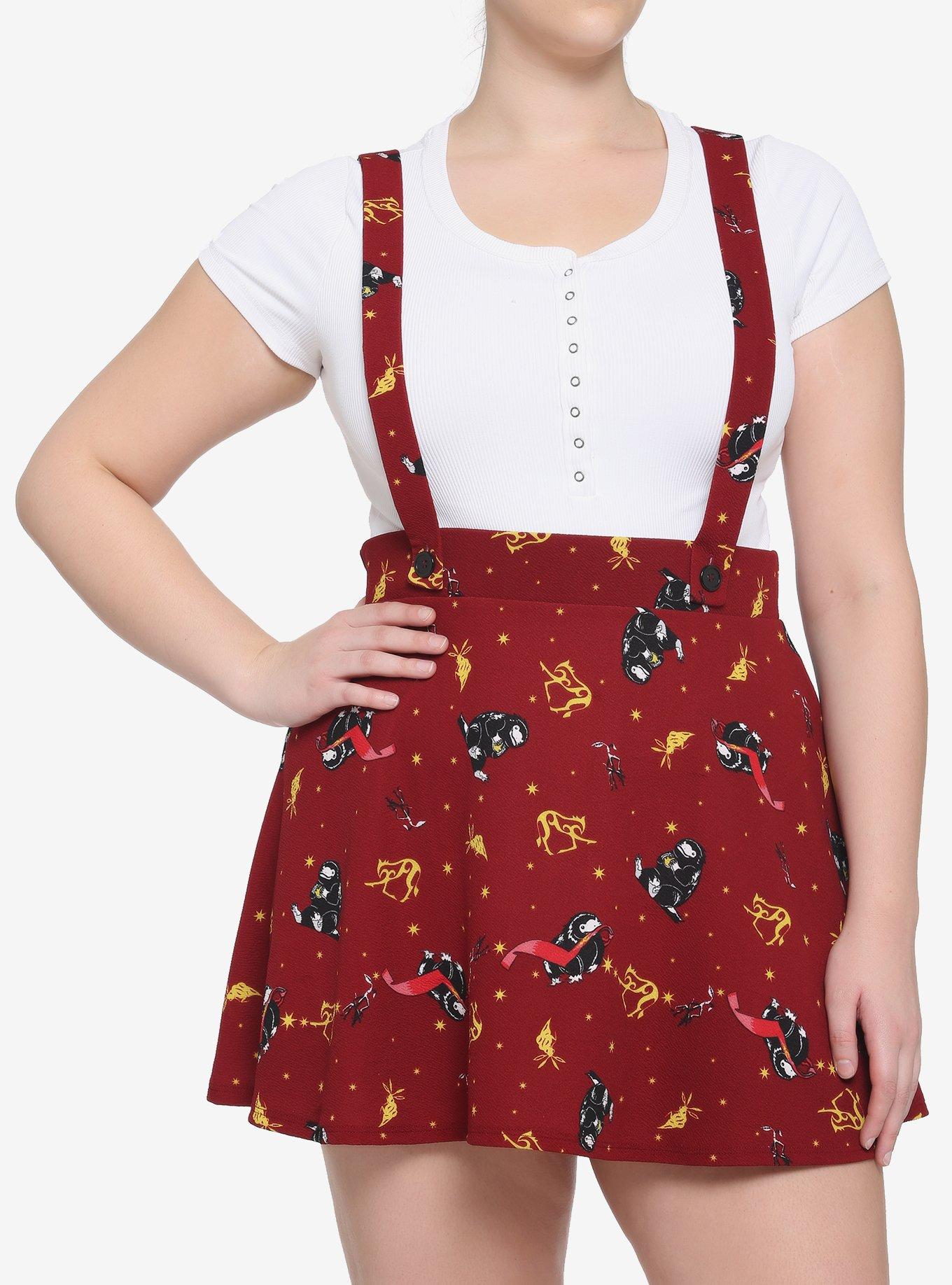 Fantastic Beasts: The Secrets Of Dumbledore Niffler Suspender Skirt Plus Size, , hi-res