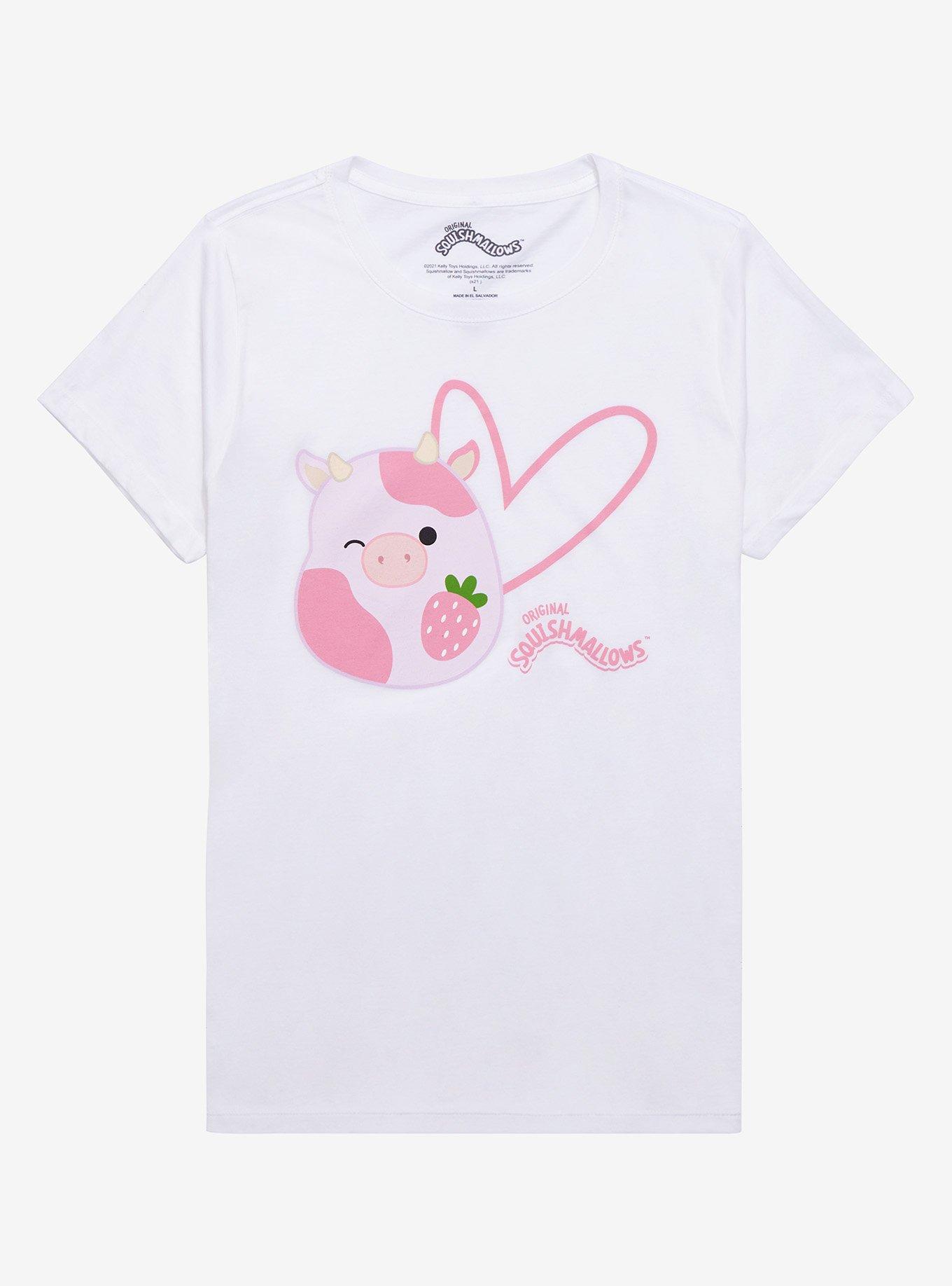 Squishmallows Pink Cow Girls T-Shirt, MULTI, hi-res