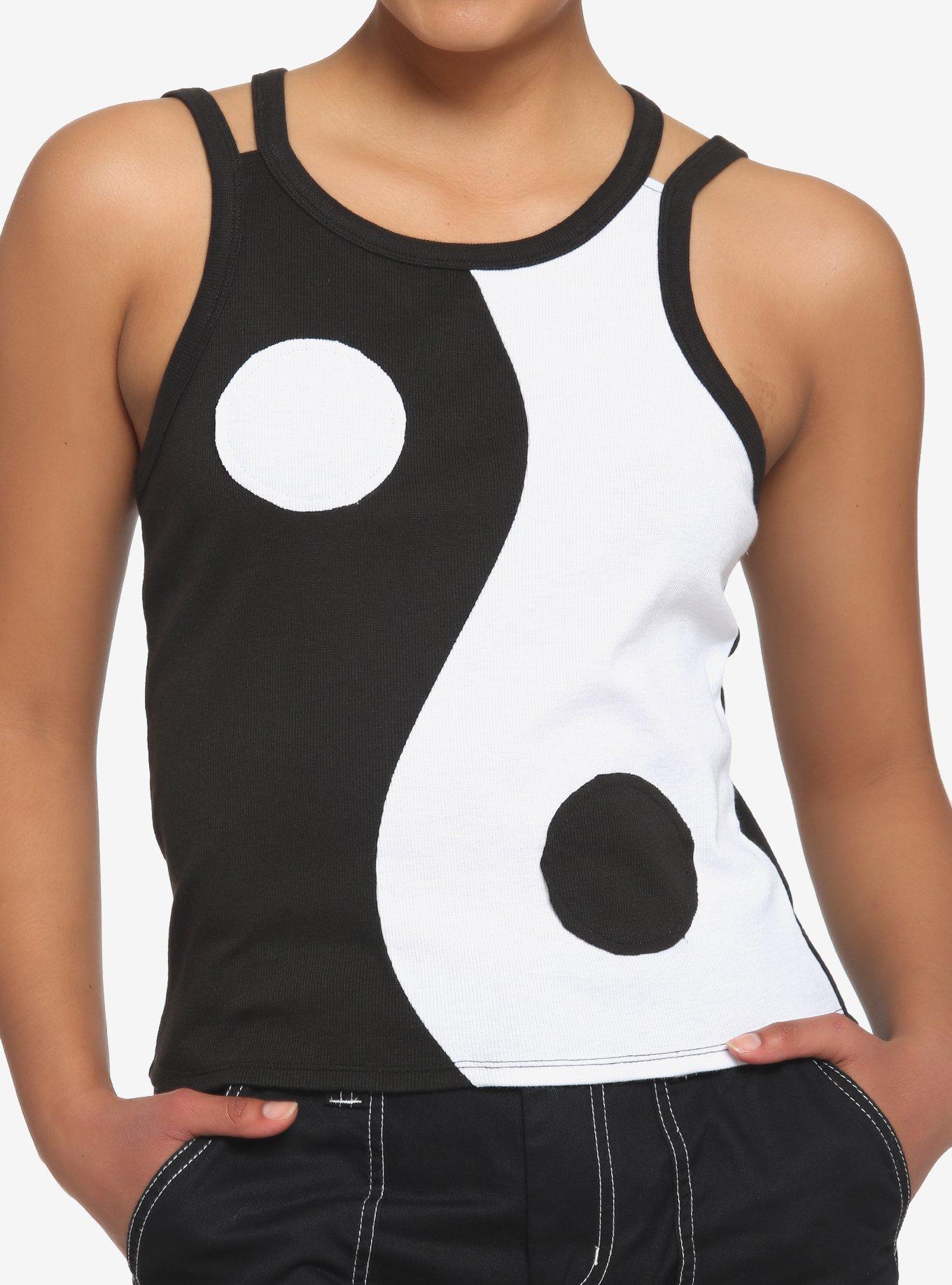 Yin-Yang Girls Tank Top, BLACK, hi-res