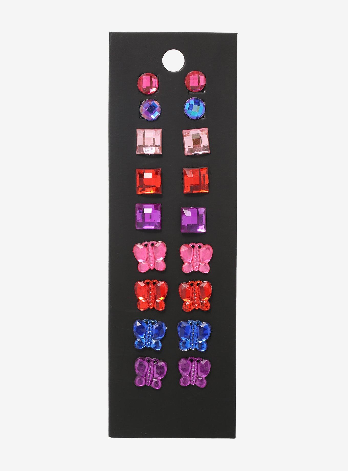 Jewel Butterfly Hair Grabbers Set, , hi-res