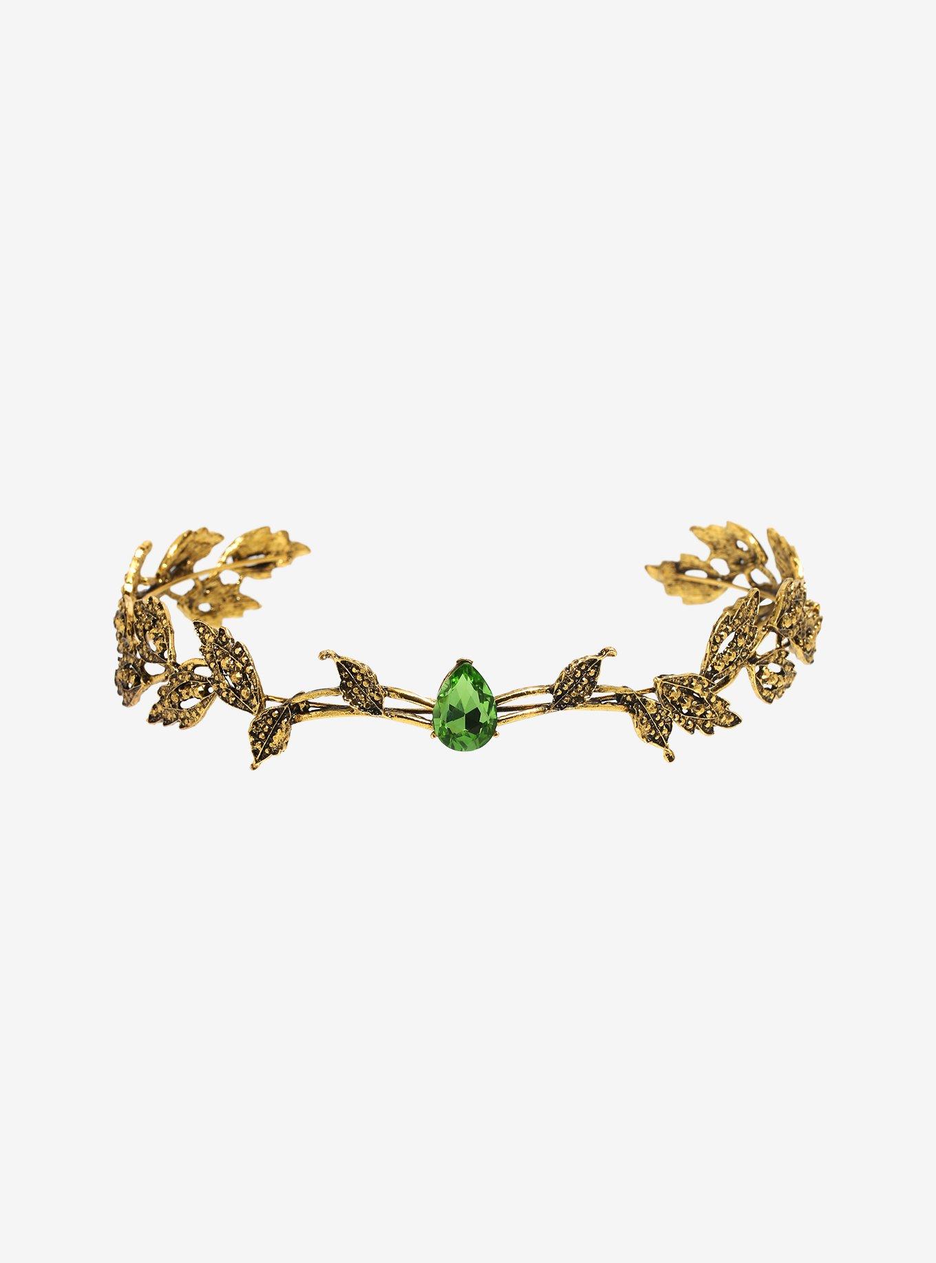 Gold & Green Jewel Crown, , hi-res