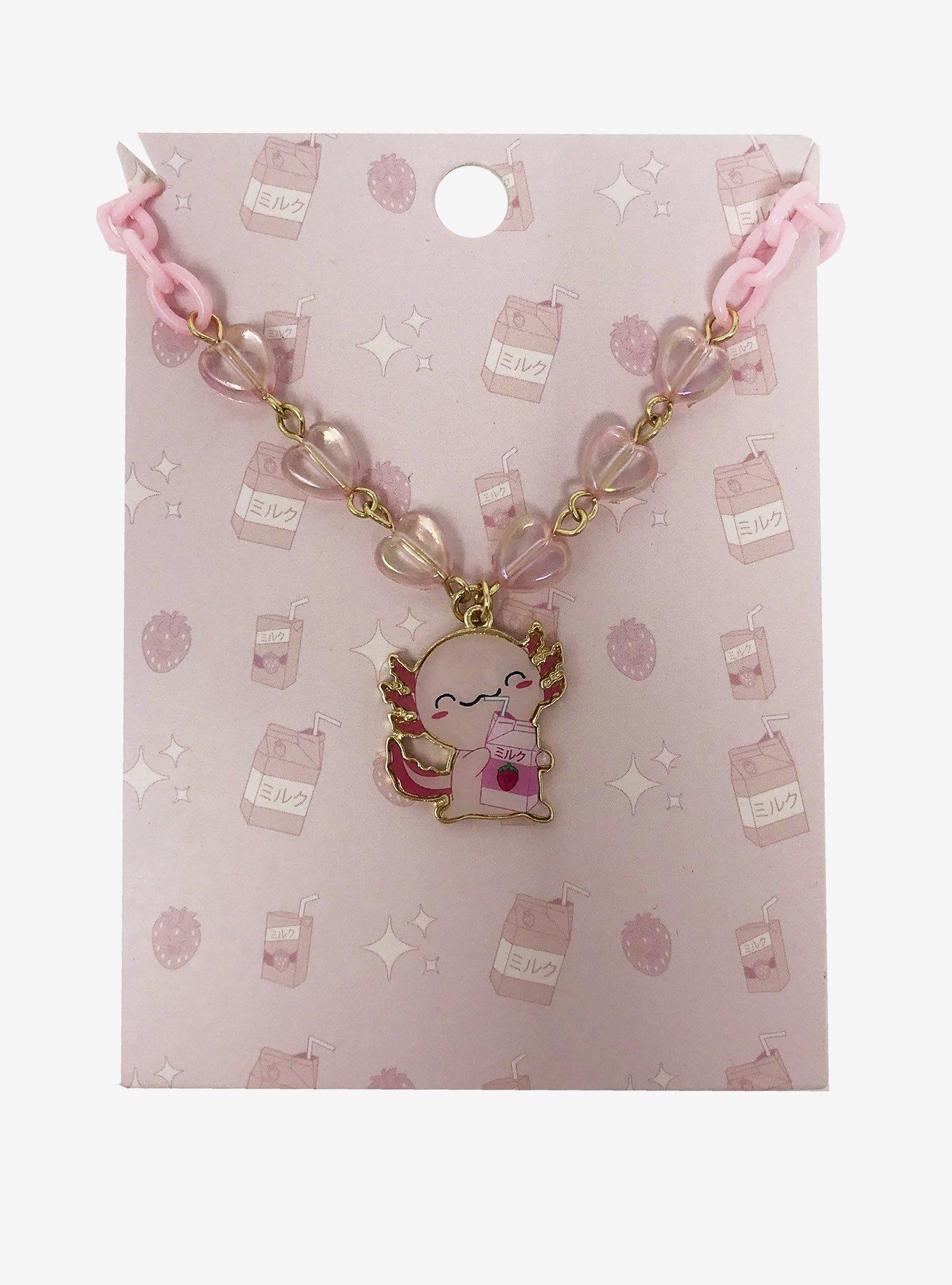 Axolotl Heart Chain Necklace, , hi-res