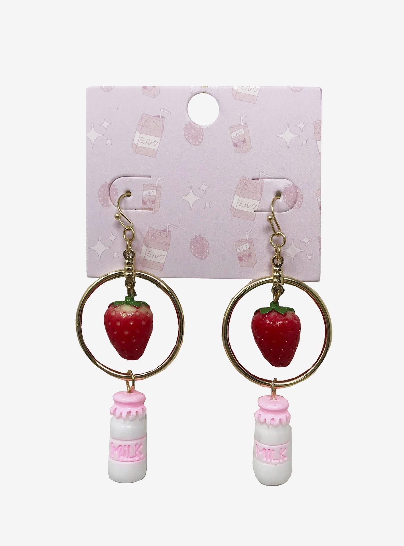 strawberry earrings hot topic