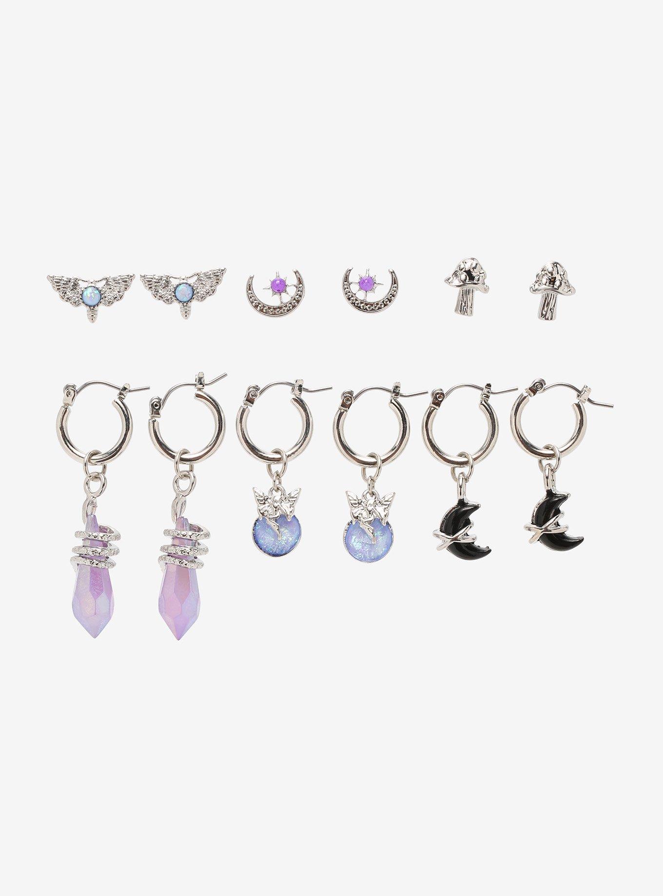 Moth Celestial Crystal Earring Set | Hot Topic