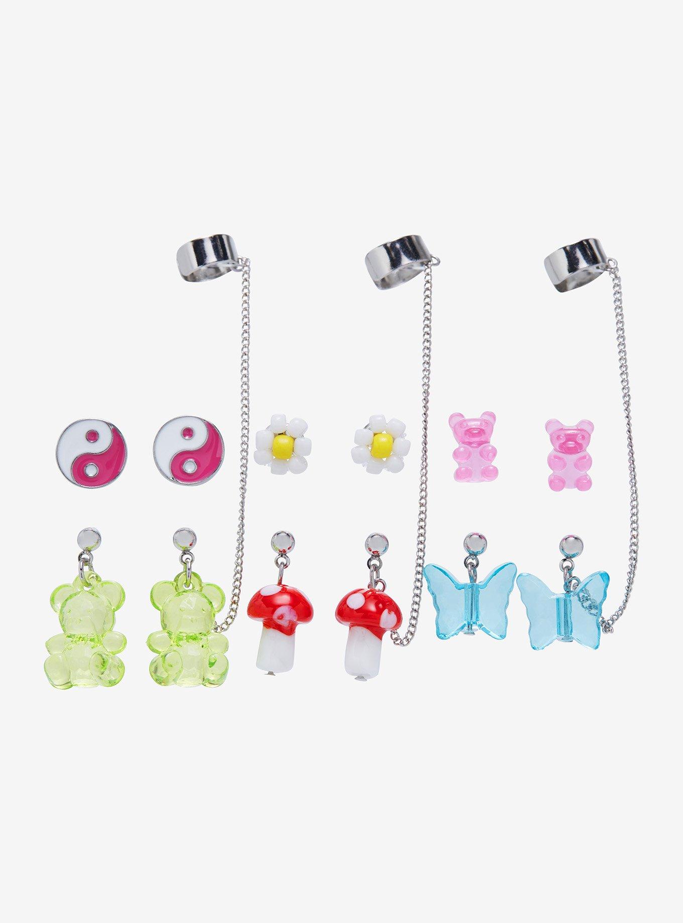 Y2K Charms Cuff Earring Set, , hi-res