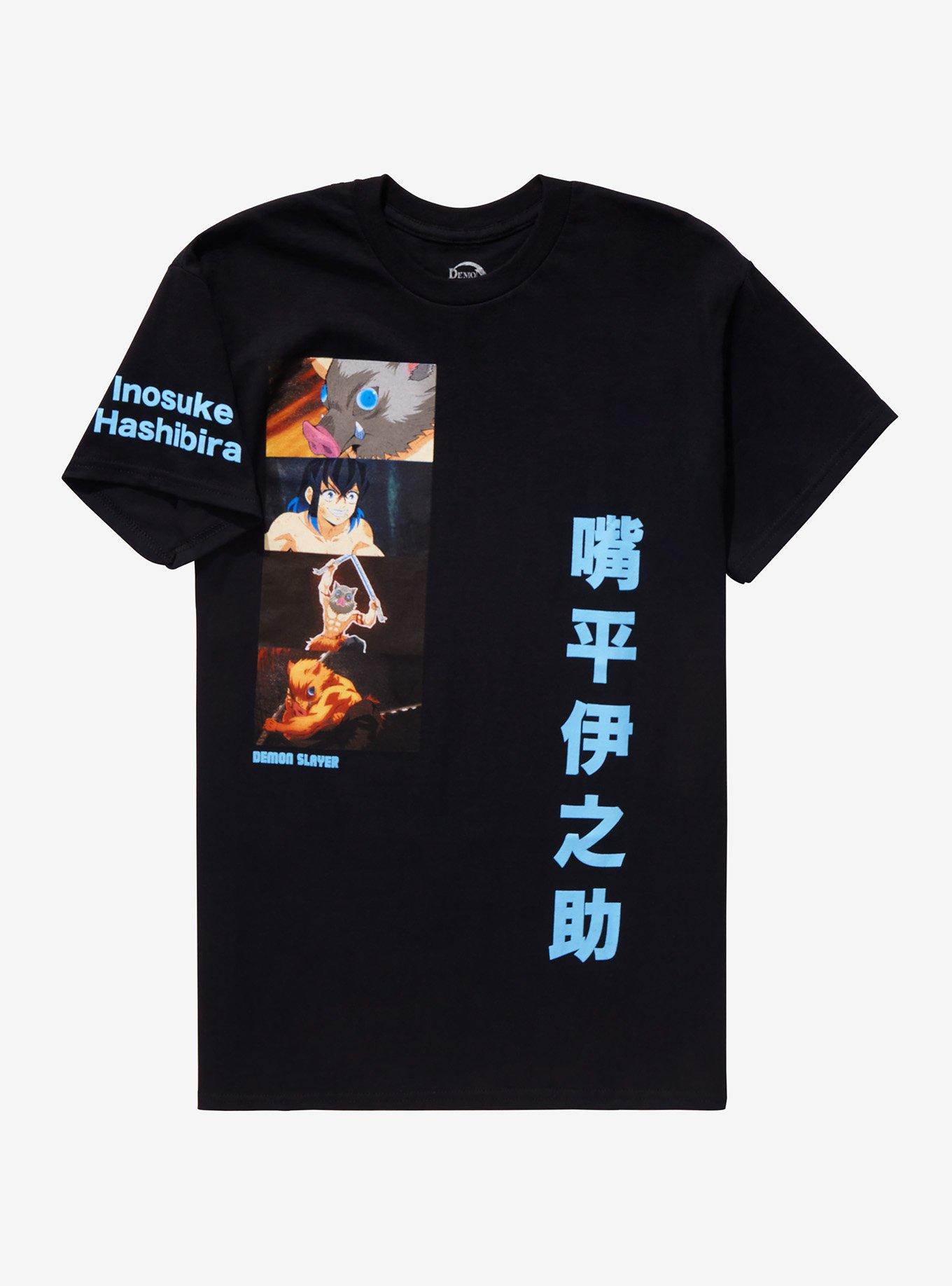 Demon Slayer: Kimetsu No Yaiba Inosuke Panels Boyfriend Fit Girls T-Shirt