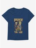 Beavis And Butthead Breakin The Law Girls T-Shirt Plus Size, NAVY  ATHLETIC HEATHER, hi-res