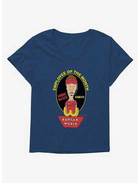 Beavis And Butthead Burger World Girls T-Shirt Plus Size, NAVY  ATHLETIC HEATHER, hi-res