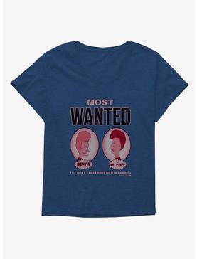 Beavis And Butthead Most Wanted Girls T-Shirt Plus Size, NAVY  ATHLETIC HEATHER, hi-res