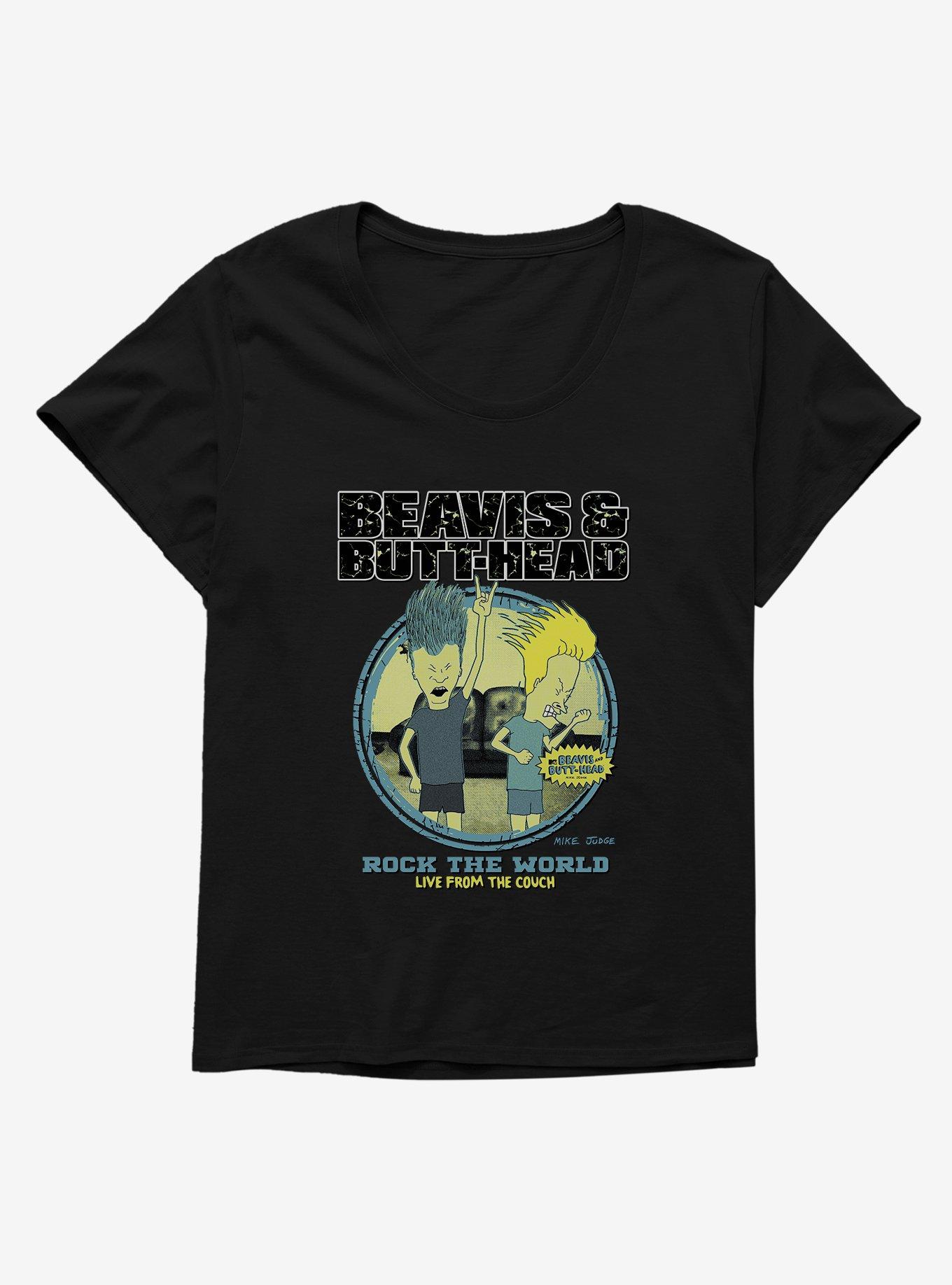 Beavis And Butthead Rock The World Girls T-Shirt Plus