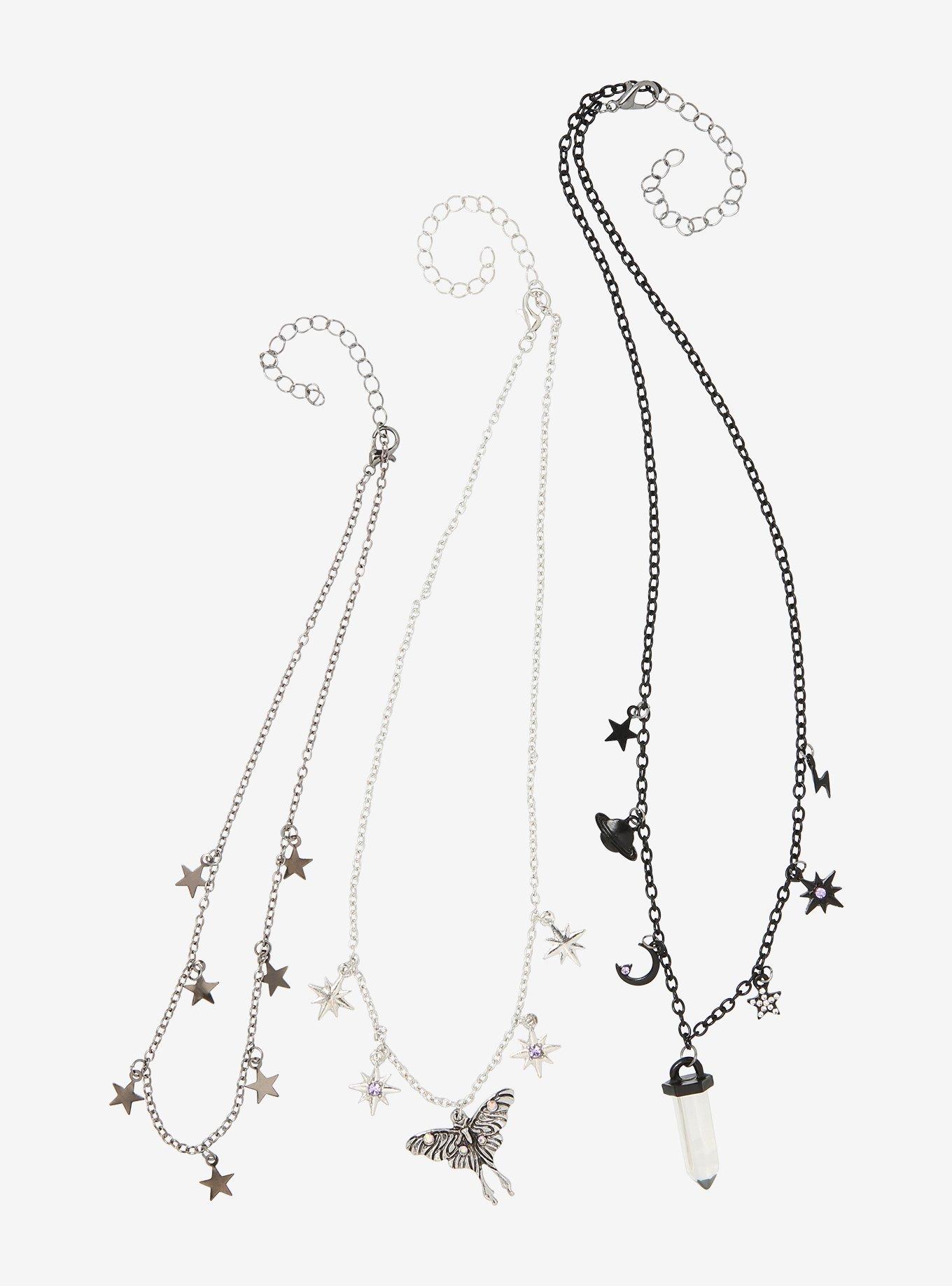 Celestial Crystal Moth Necklace Set, , hi-res