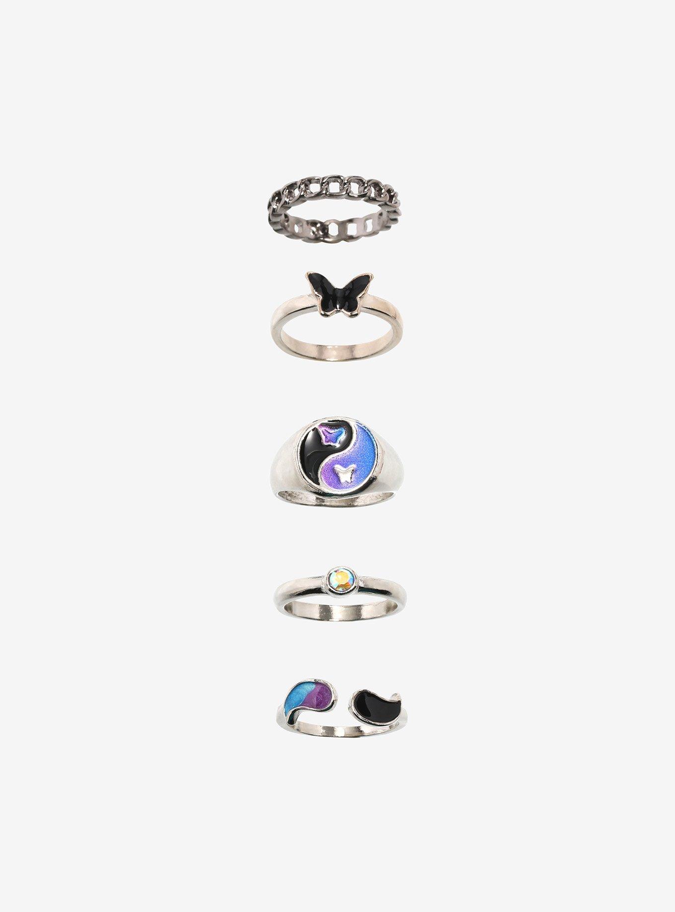 Butterfly Yin-Yang Ring Set, , hi-res