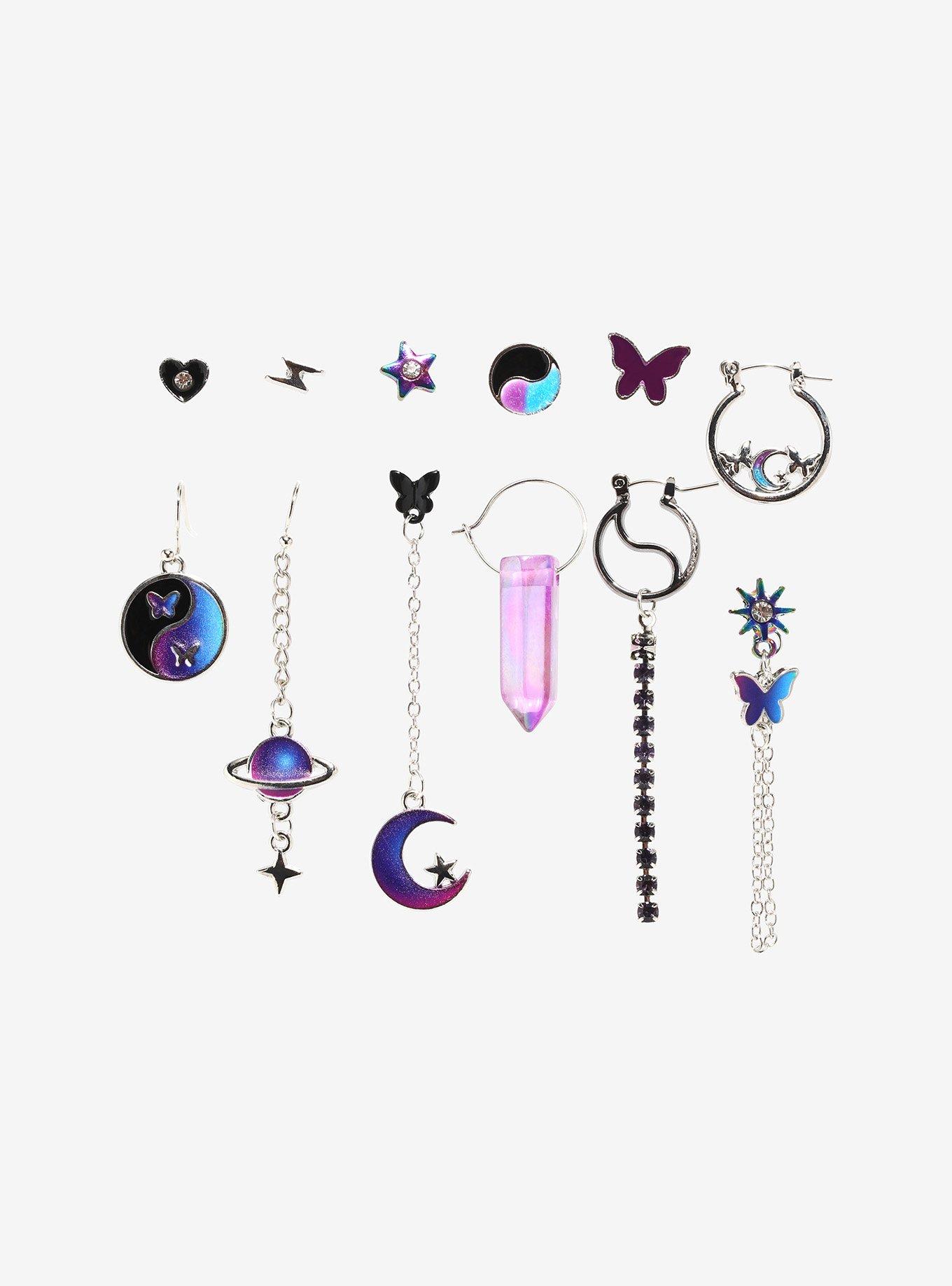 Butterfly Yin-Yang Mismatch Earring Set, , hi-res