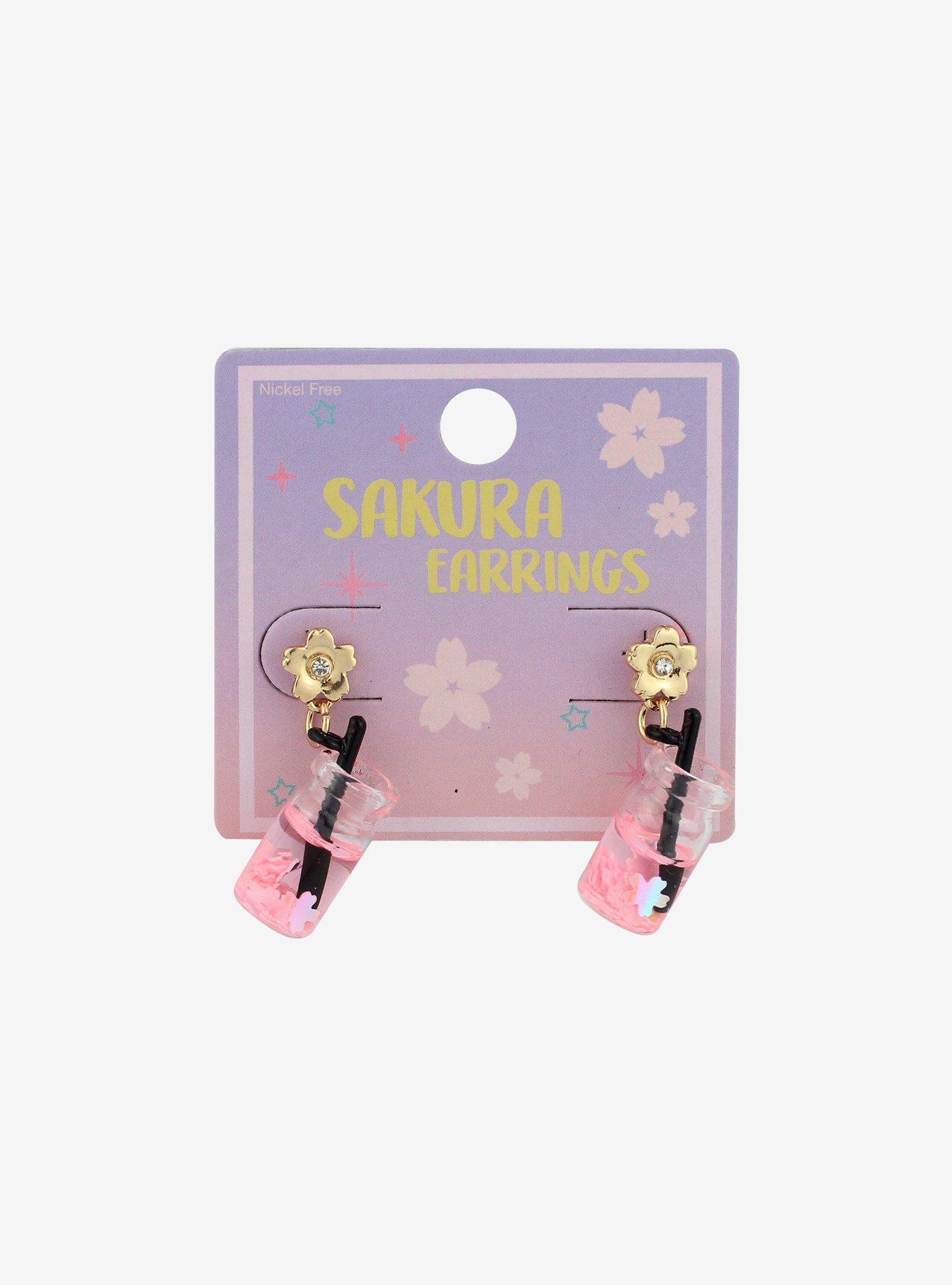 Sakura Cup Earrings, , hi-res