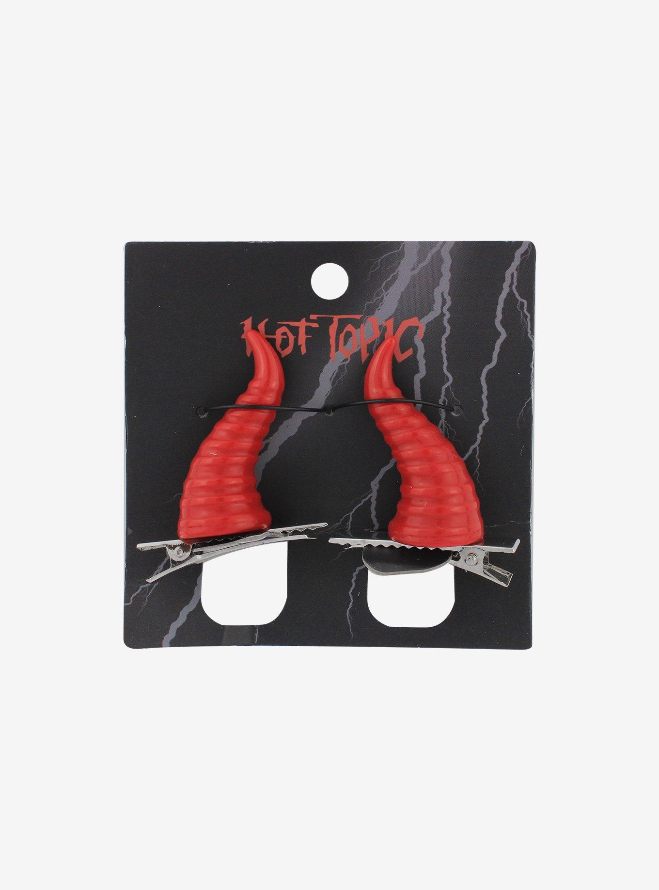 Red Horn Hair Clips, , hi-res