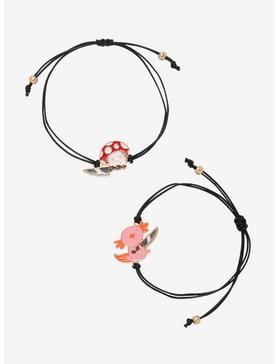Mushroom & Axolotl Knife Best Friend Cord Bracelet Set, , hi-res