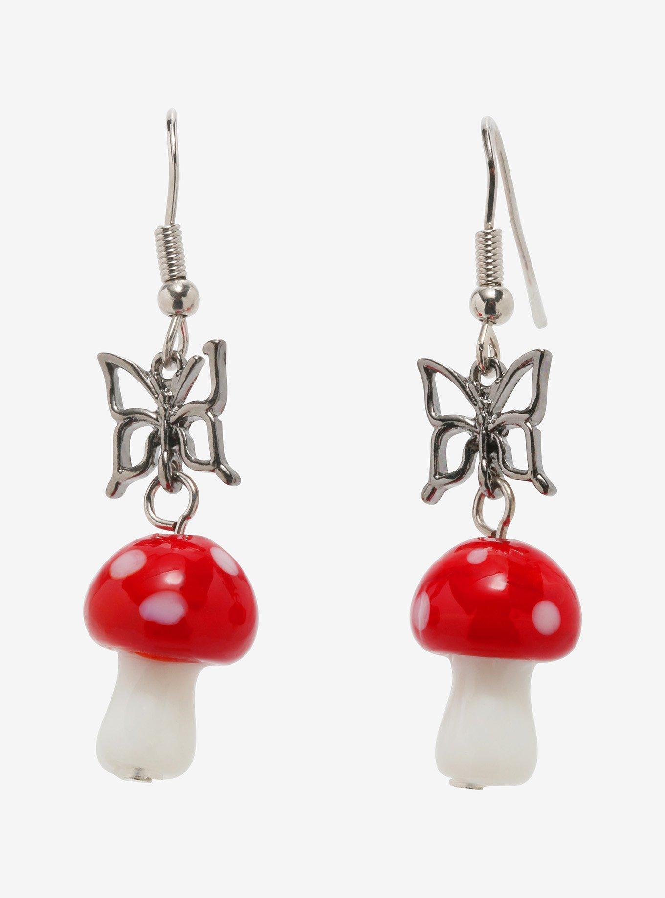 Mushroom Butterfly Earrings