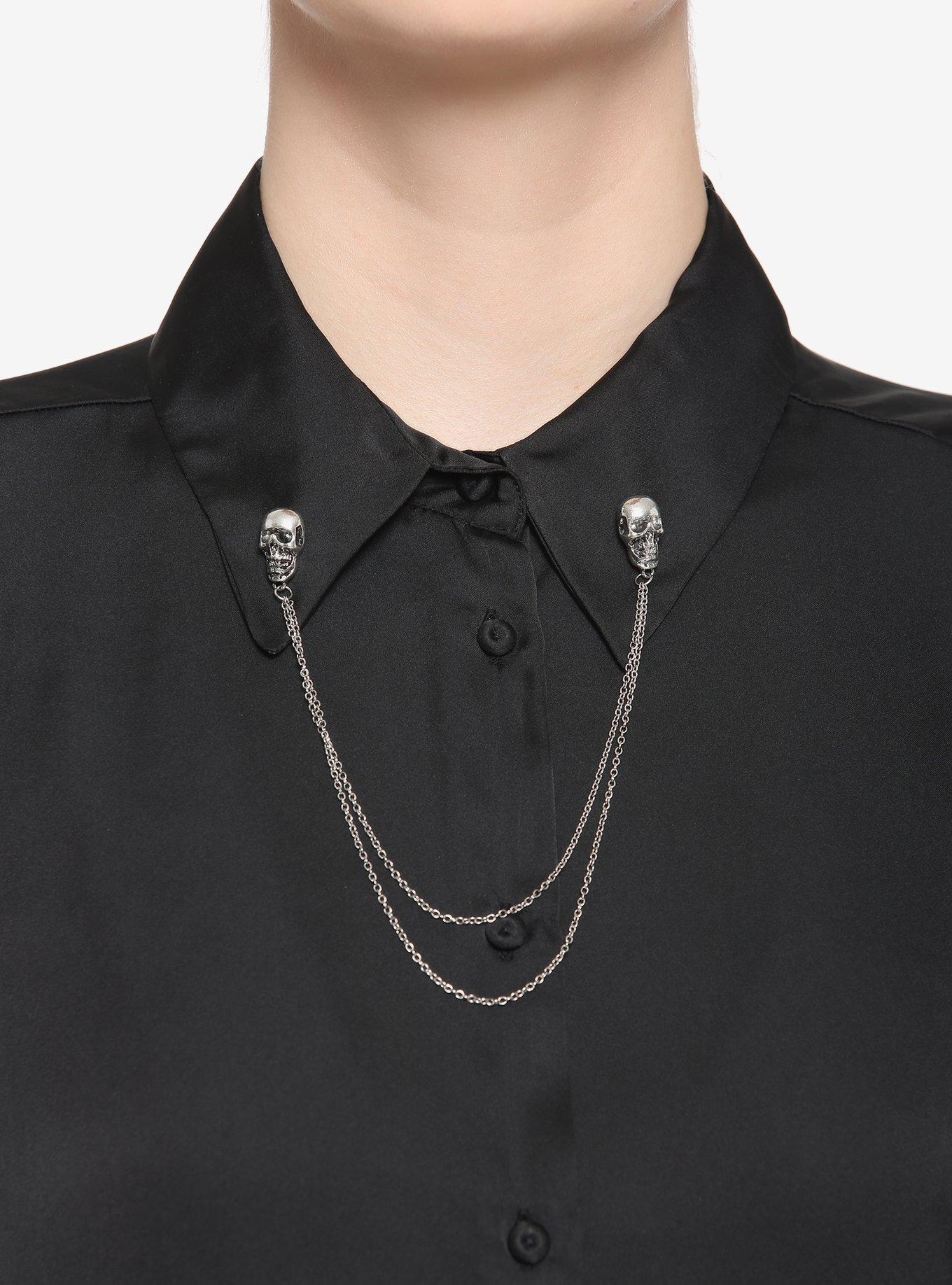 Skull Chain Collar Pins Hot Topic