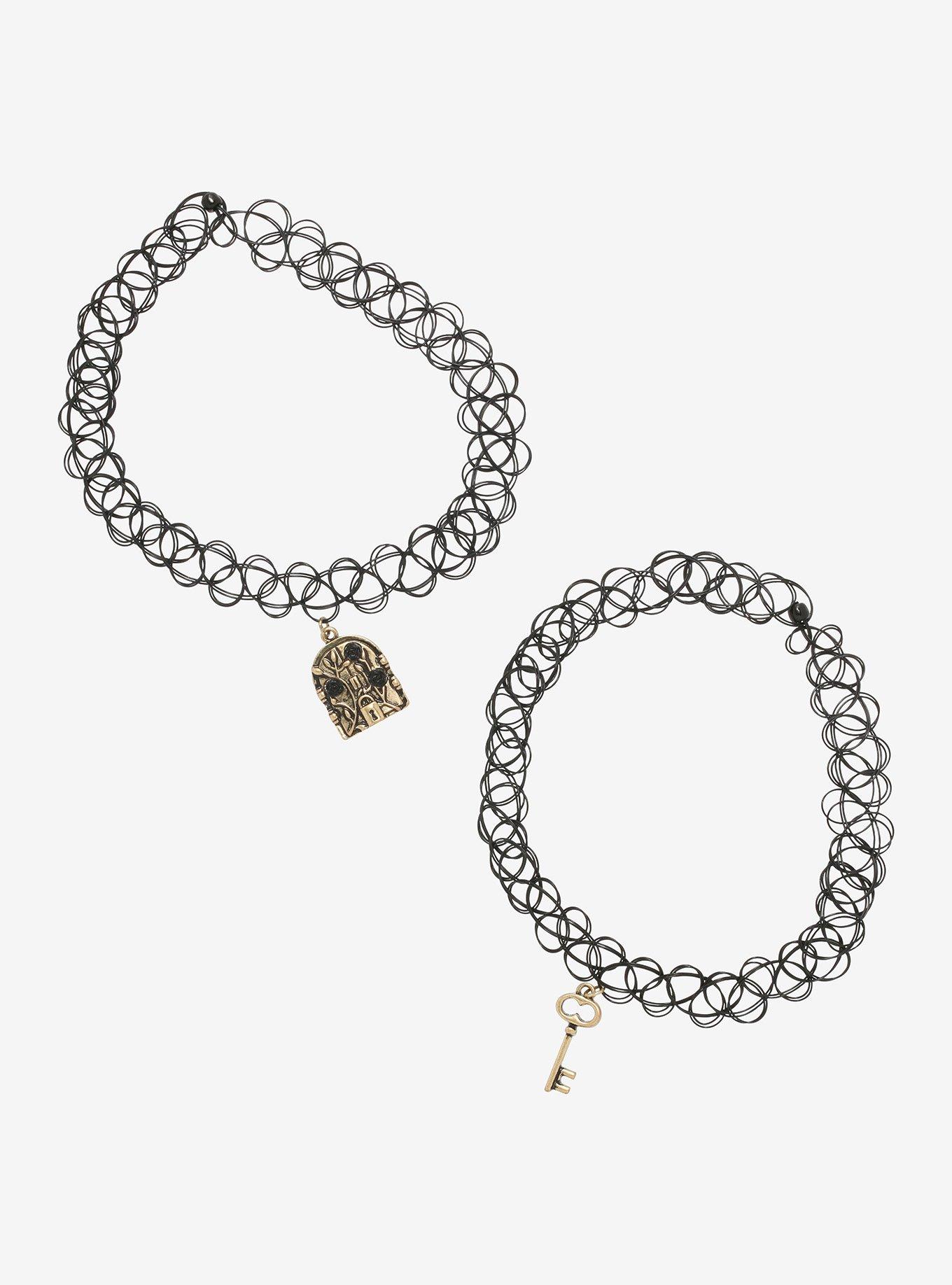 Magic Door & Key Tattoo Choker Set, , hi-res
