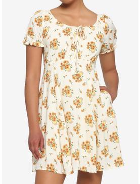 Sunflower Puff Sleeve Dress, , hi-res