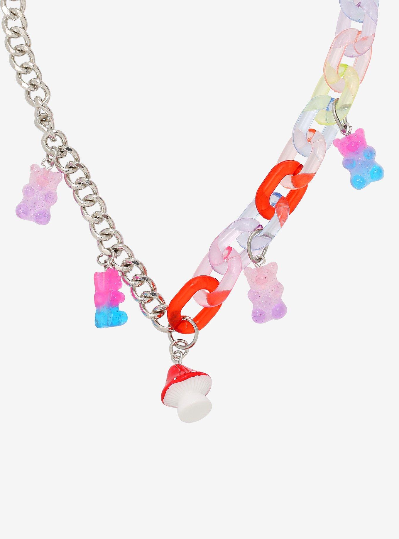 Chunky Charm Mismatched Chain Necklace, , hi-res