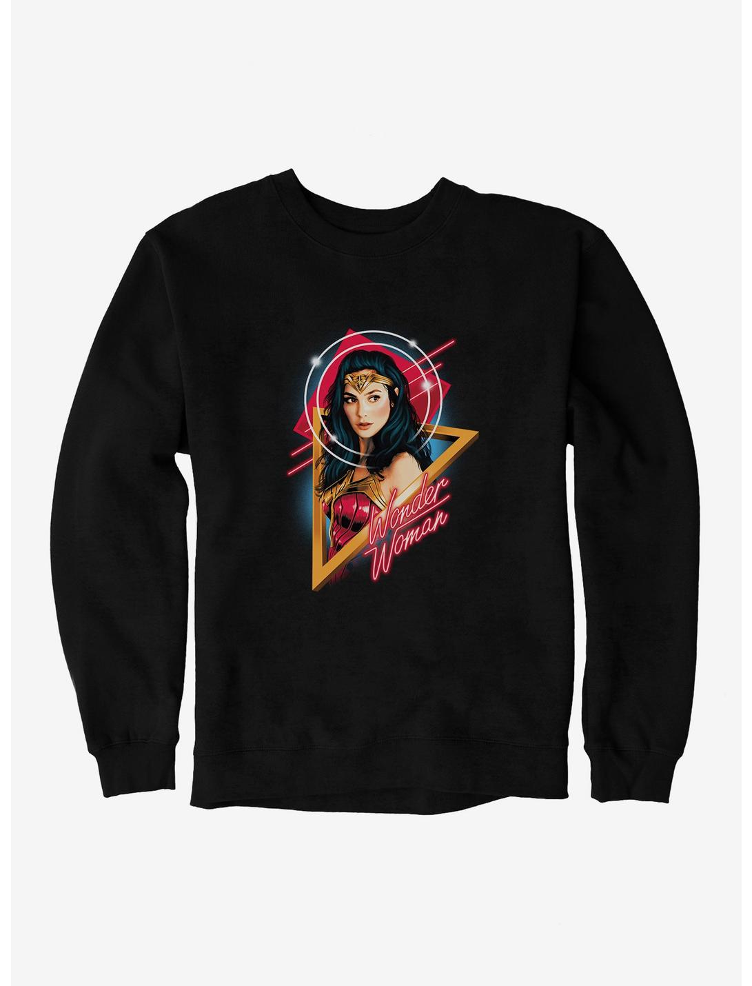 DC Comics Wonder Woman 1984 Retro Art Portait Sweatshirt, BLACK, hi-res