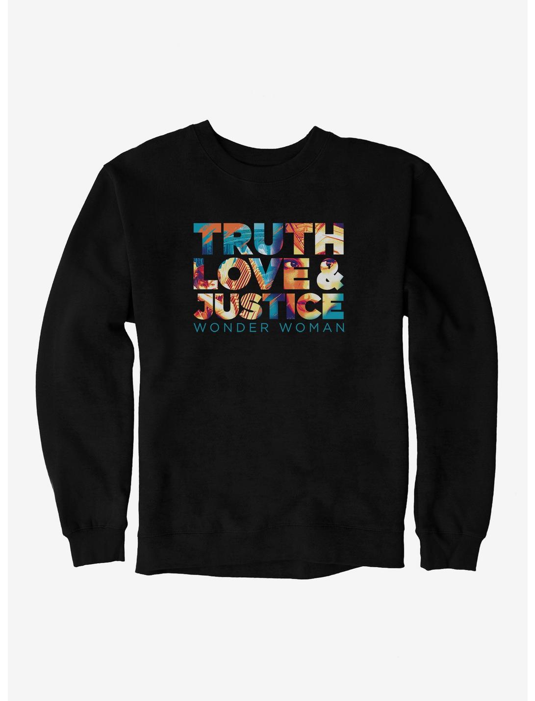 DC Comics Wonder Woman 1984 Truth, Love, & Justice Sweatshirt, BLACK, hi-res