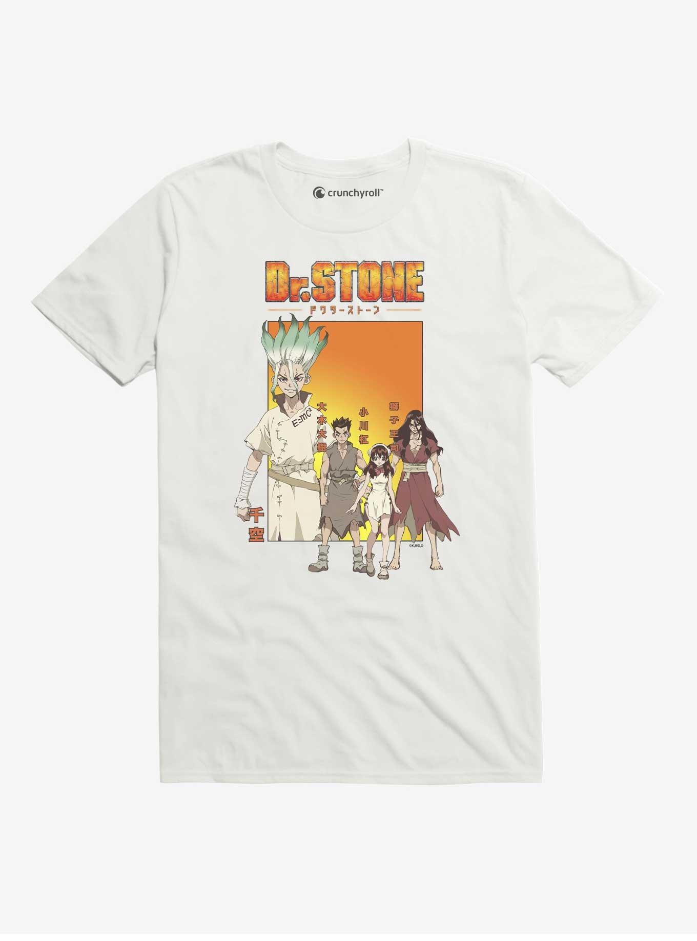 Dr. Stone Group T-Shirt, WHITE, hi-res