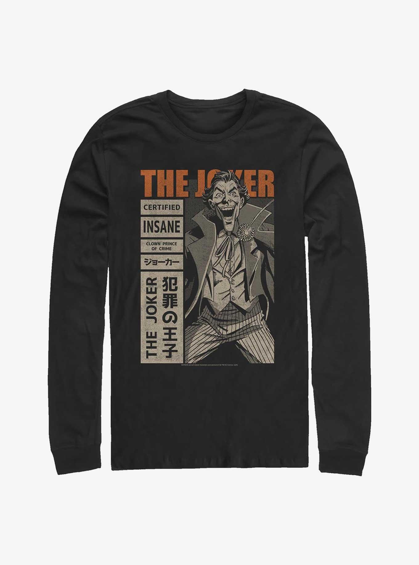 DC Comics Batman Joker Manga Cover Long-Sleeve T-Shirt, , hi-res