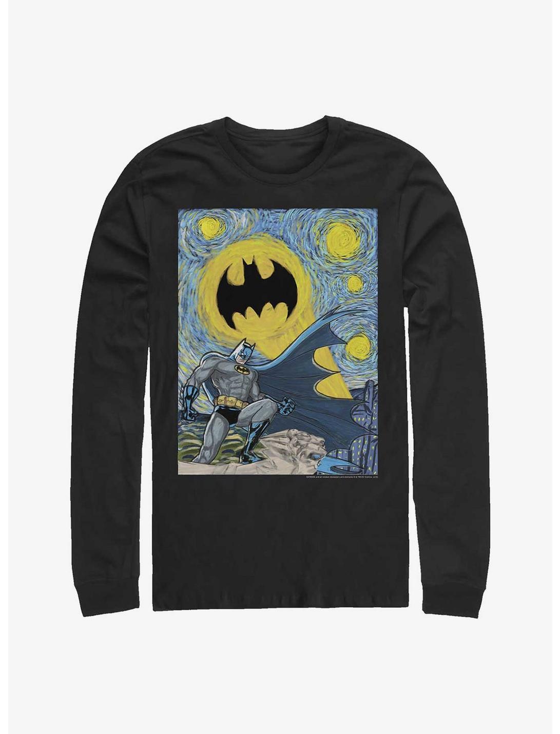 DC Comics Batman Starry Gotham Long-Sleeve T-Shirt, BLACK, hi-res