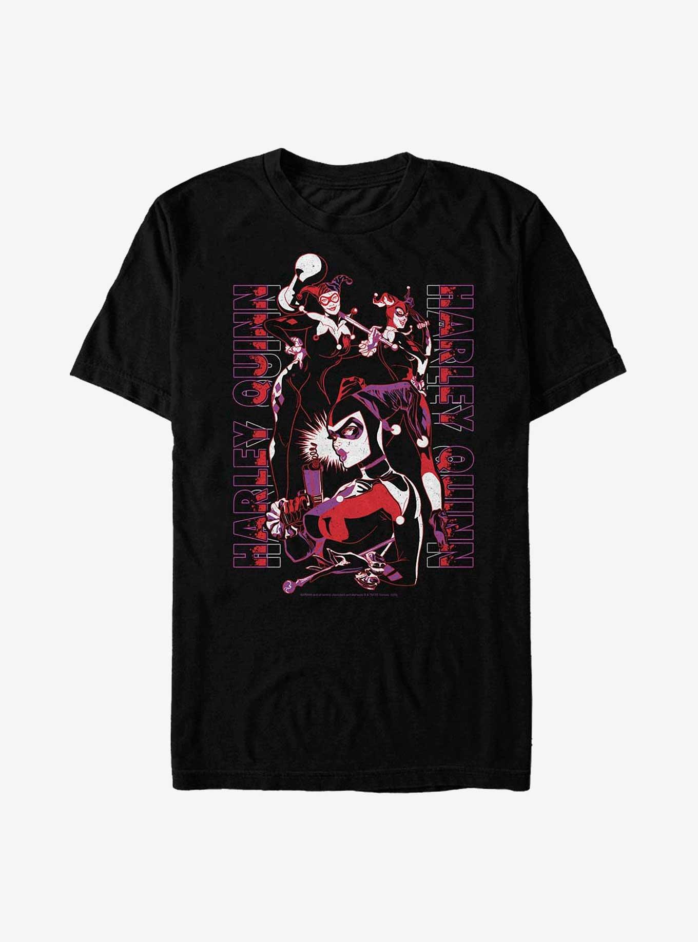 DC Comics Batman Harley Quinn Triple Threat T-Shirt - BLACK | BoxLunch