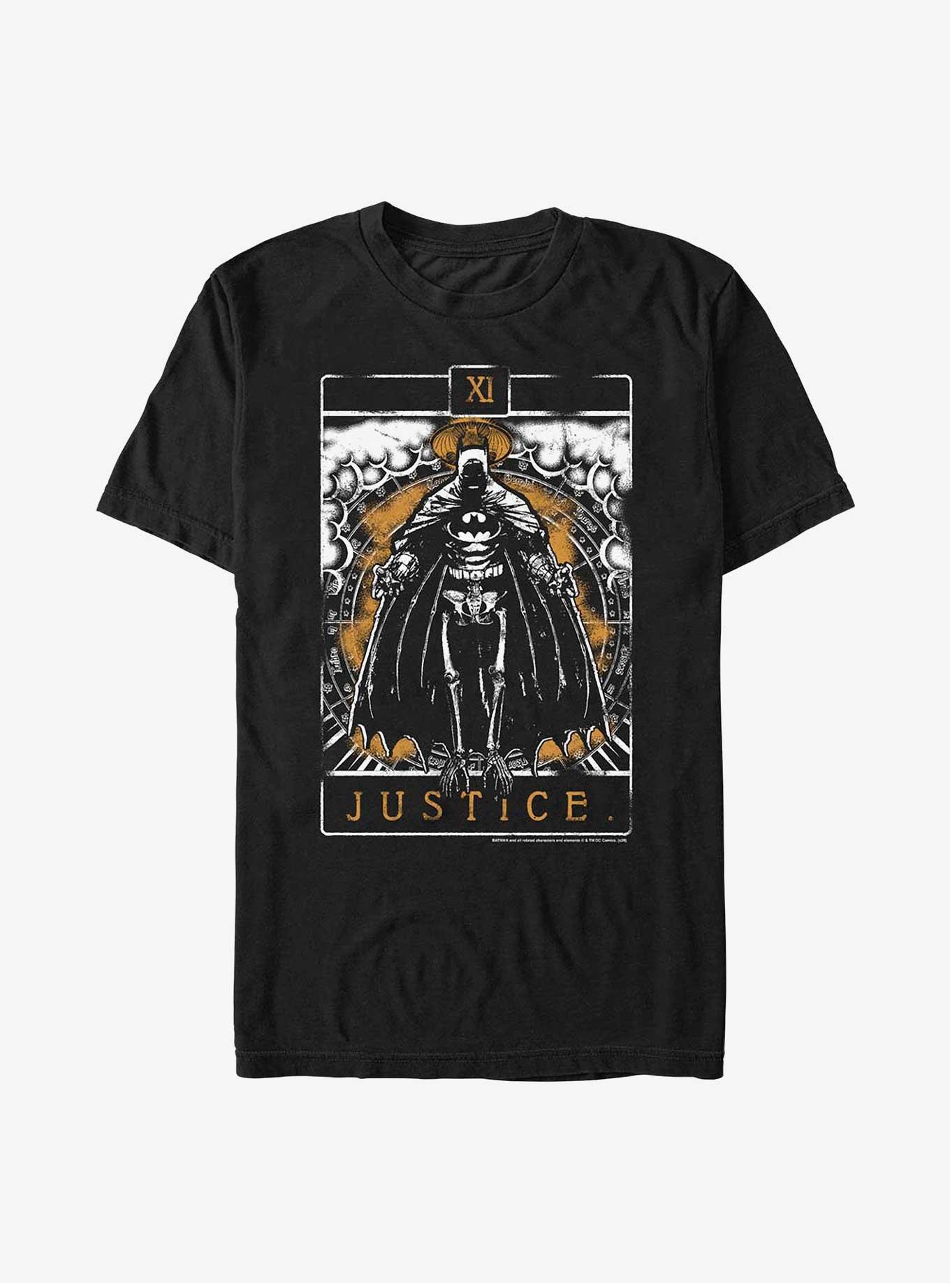 DC Comics Batman Skeleton Justice Tarot T-Shirt, BLACK, hi-res