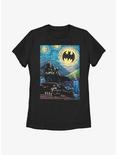 DC Comics Batman Over Starry Gotham Womens T-Shirt, BLACK, hi-res