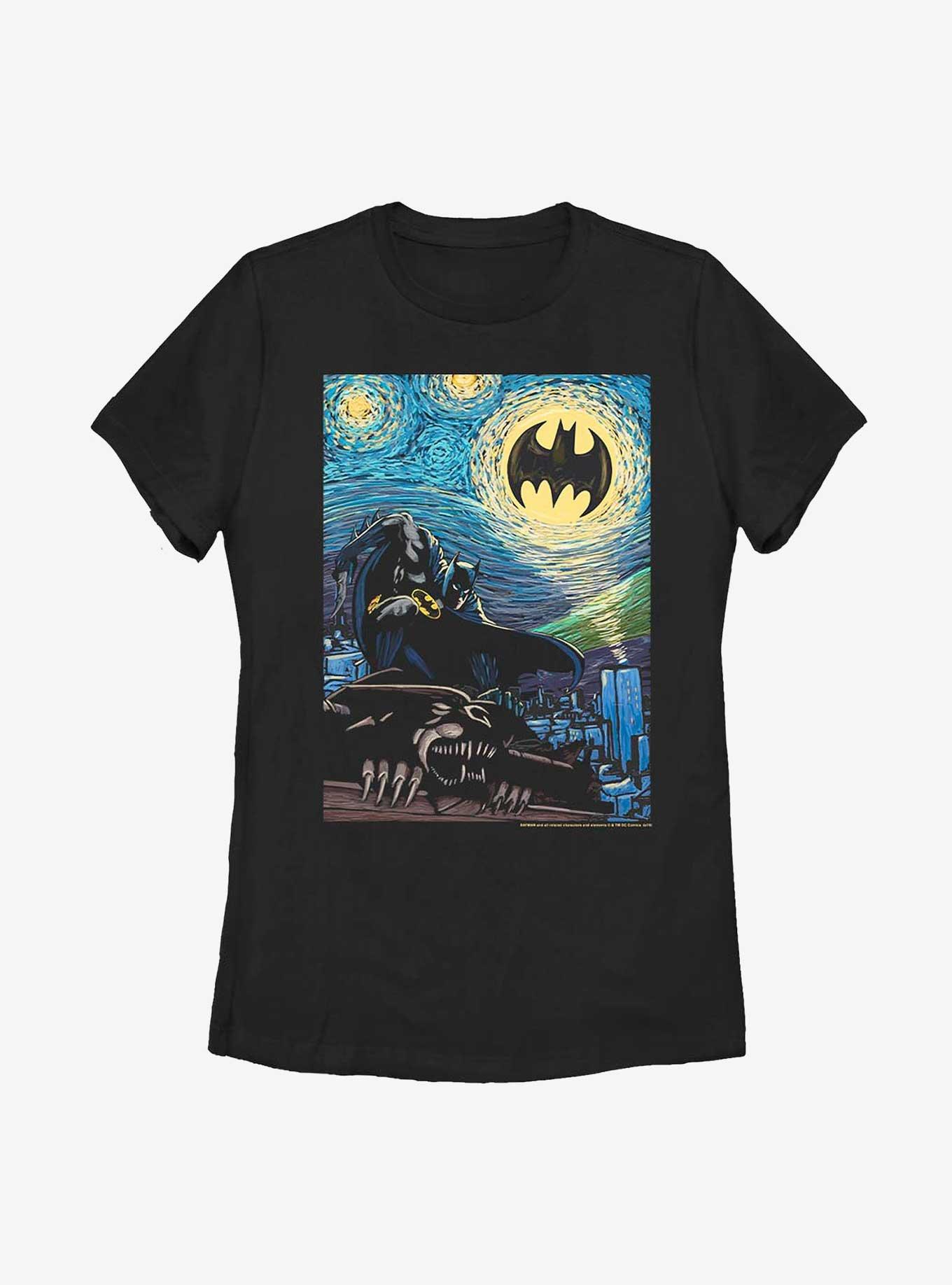 DC Comics Batman Over Starry Gotham Womens T-Shirt, , hi-res