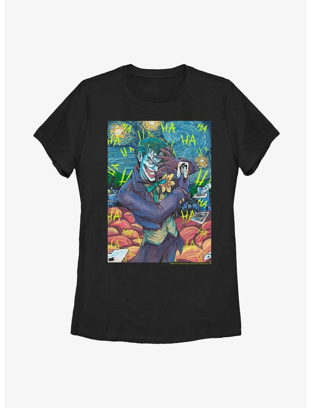 DC Comics Batman Joker Starry Night Womens T-Shirt, BLACK, hi-res