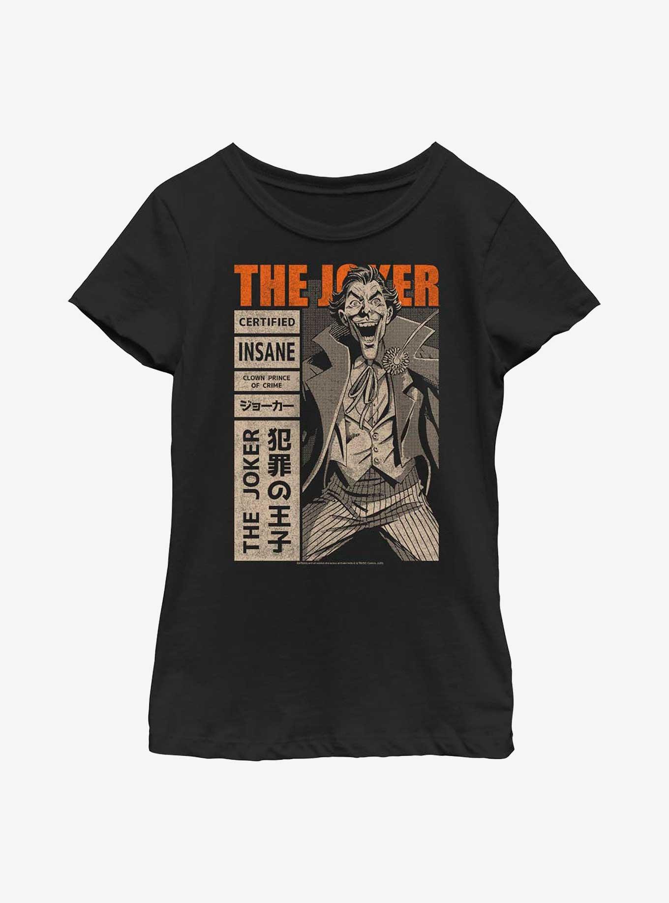 DC Comics Batman Joker Manga Cover Youth Girls T-Shirt, , hi-res