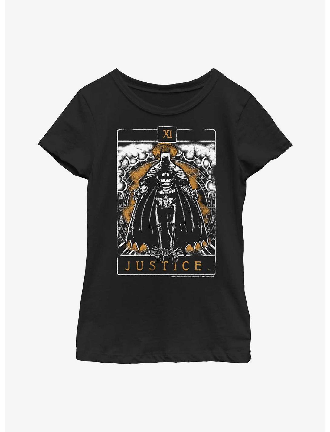 DC Comics Batman Skeleton Justice Tarot Youth Girls T-Shirt, BLACK, hi-res
