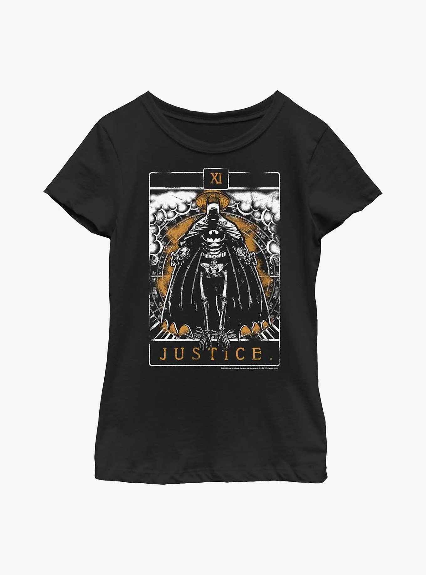 DC Comics Batman Skeleton Justice Tarot Youth Girls T-Shirt, , hi-res