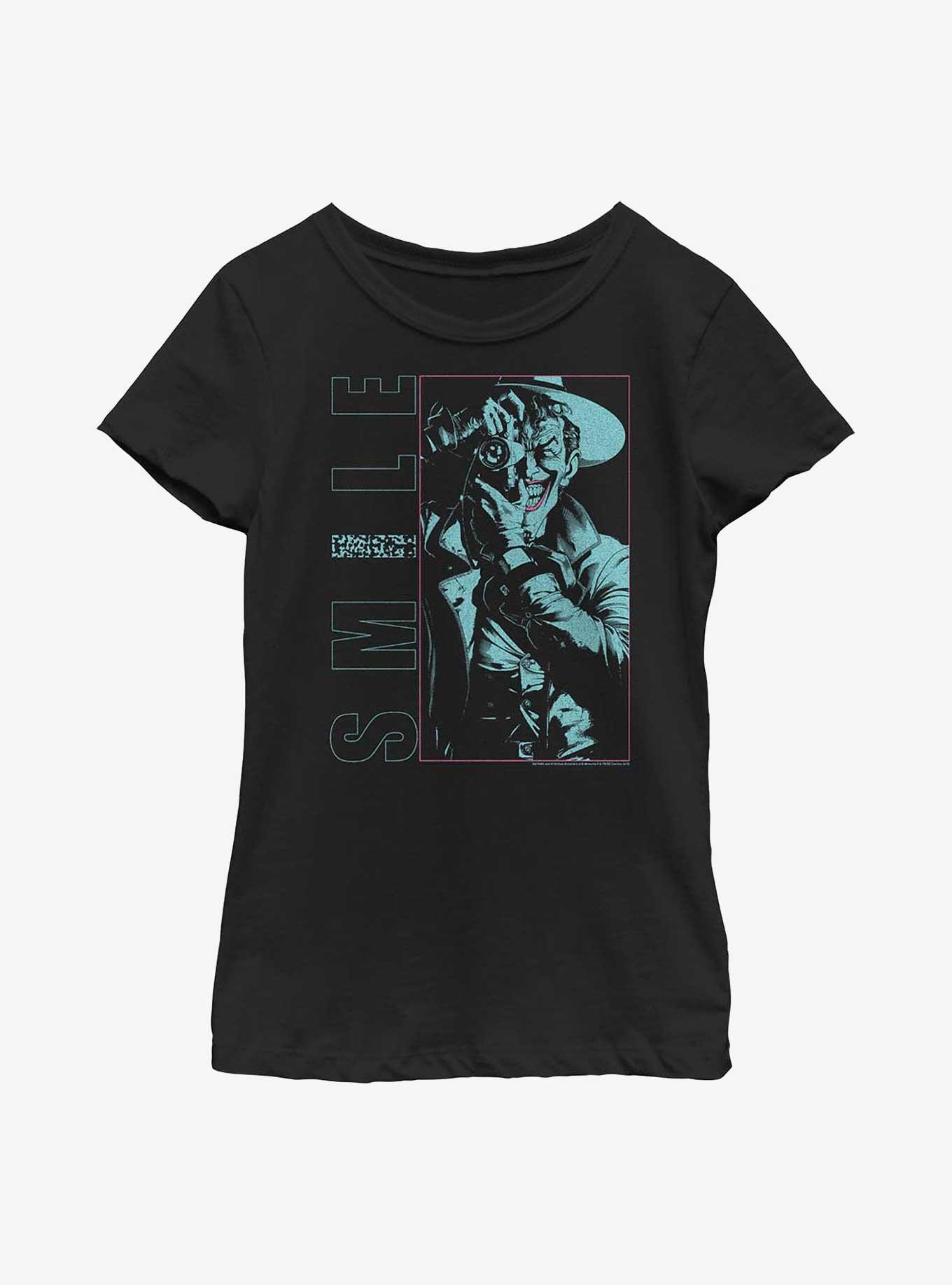 DC Comics Batman Smile Joker Youth Girls T-Shirt, , hi-res