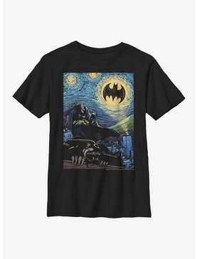 DC Comics Batman Over Starry Gotham Youth T-Shirt, , hi-res
