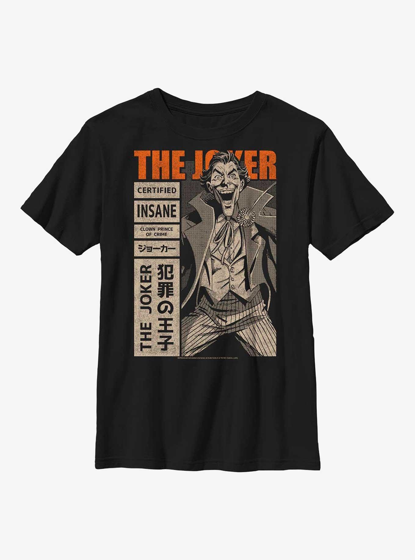 DC Comics Batman Joker Manga Cover Youth T-Shirt, , hi-res