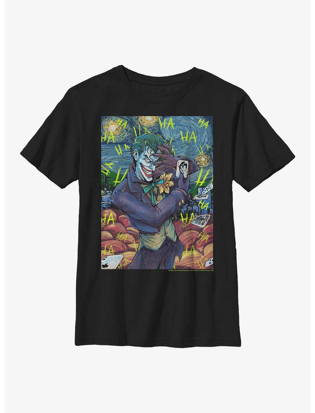DC Comics Batman Joker Starry Night Youth T-Shirt, BLACK, hi-res
