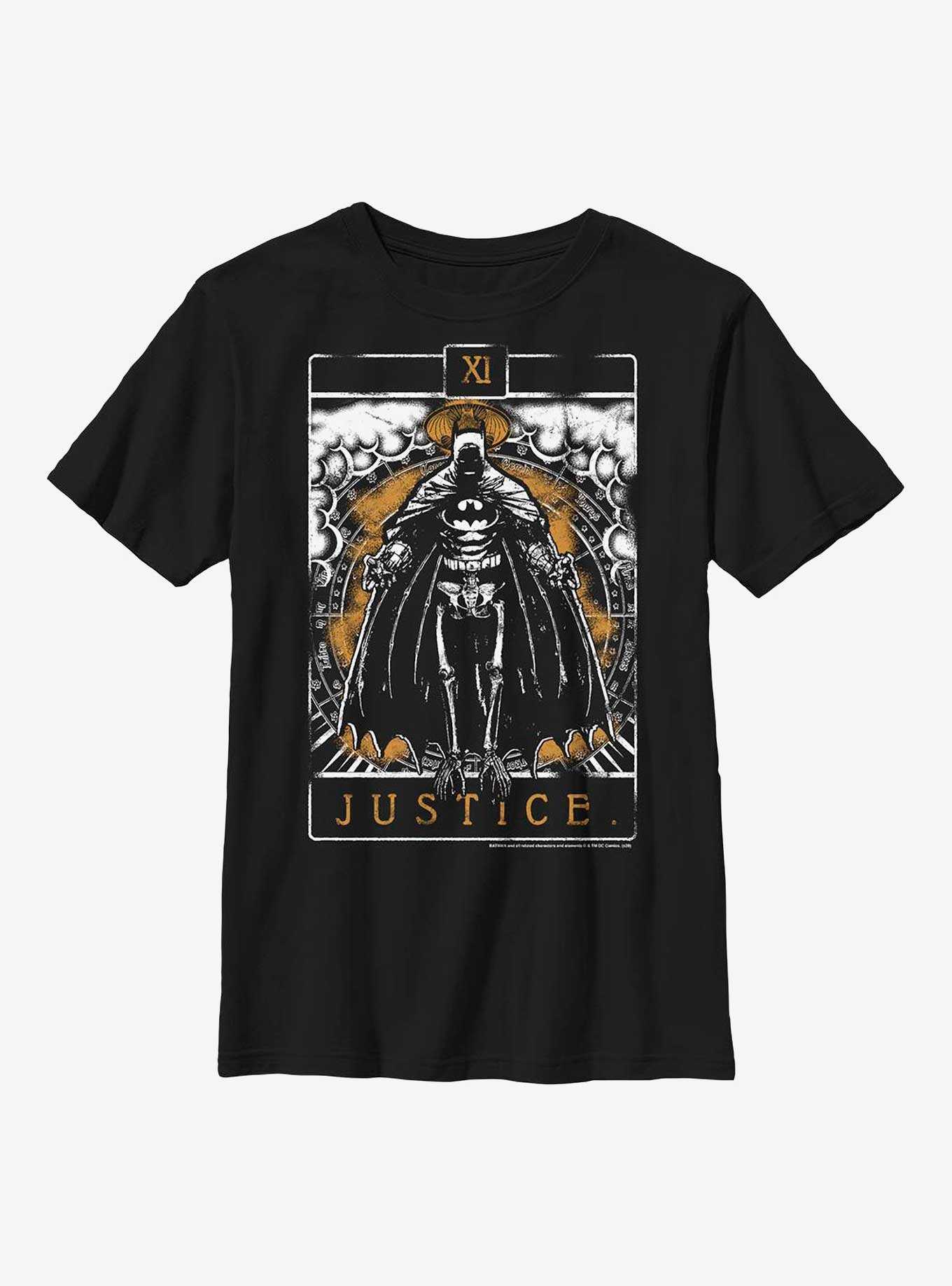 DC Comics Batman Skeleton Justice Tarot Youth T-Shirt, , hi-res