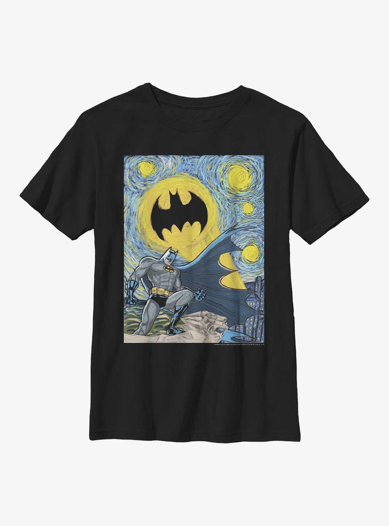 DC Comics Batman Starry Gotham Youth T-Shirt, BLACK, hi-res