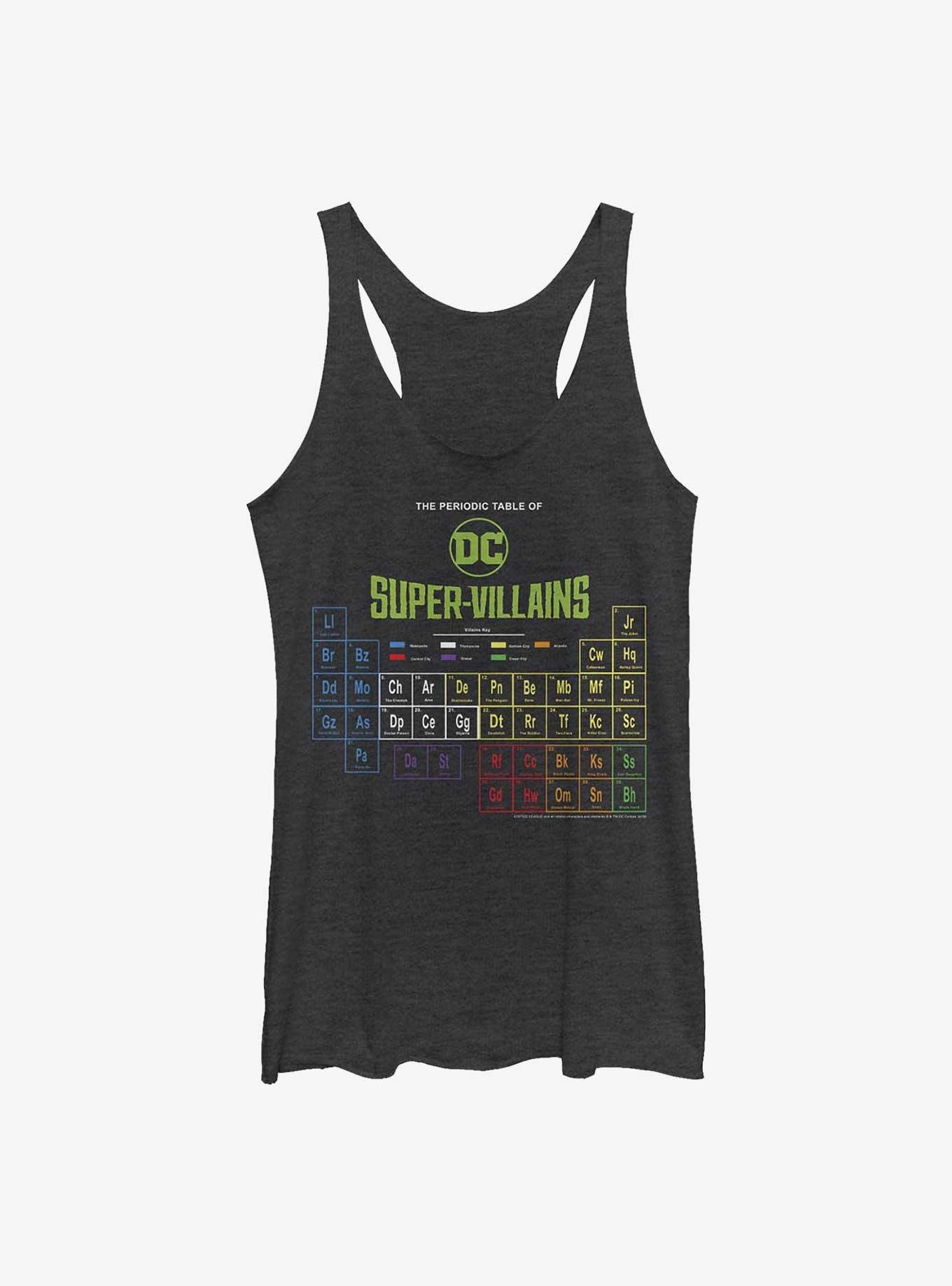 DC Comics Periodic Table Of Super-Villains Womens Tank Top, , hi-res