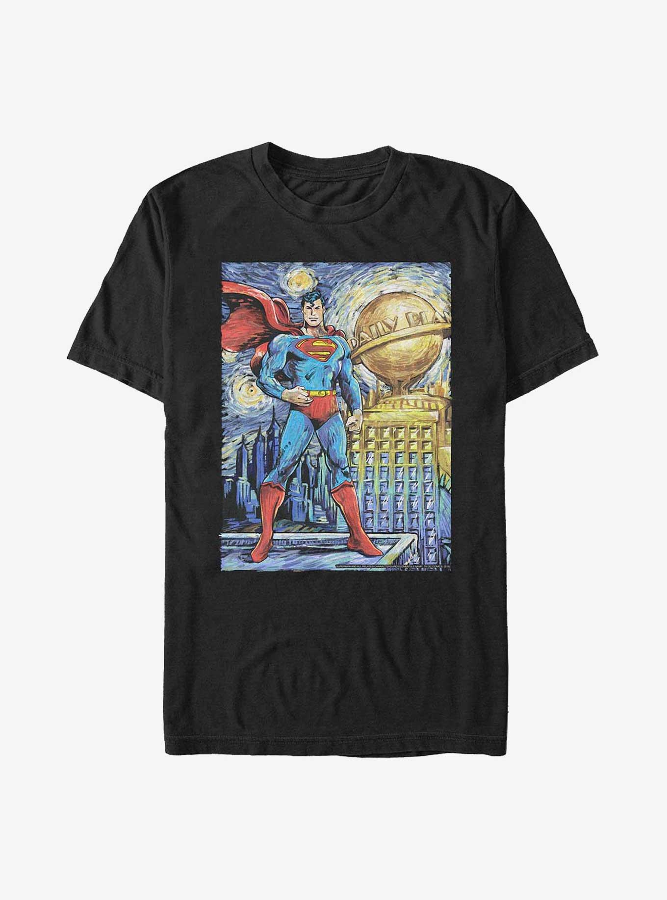 DC Comics Superman Starry Metropolis T-Shirt, BLACK, hi-res