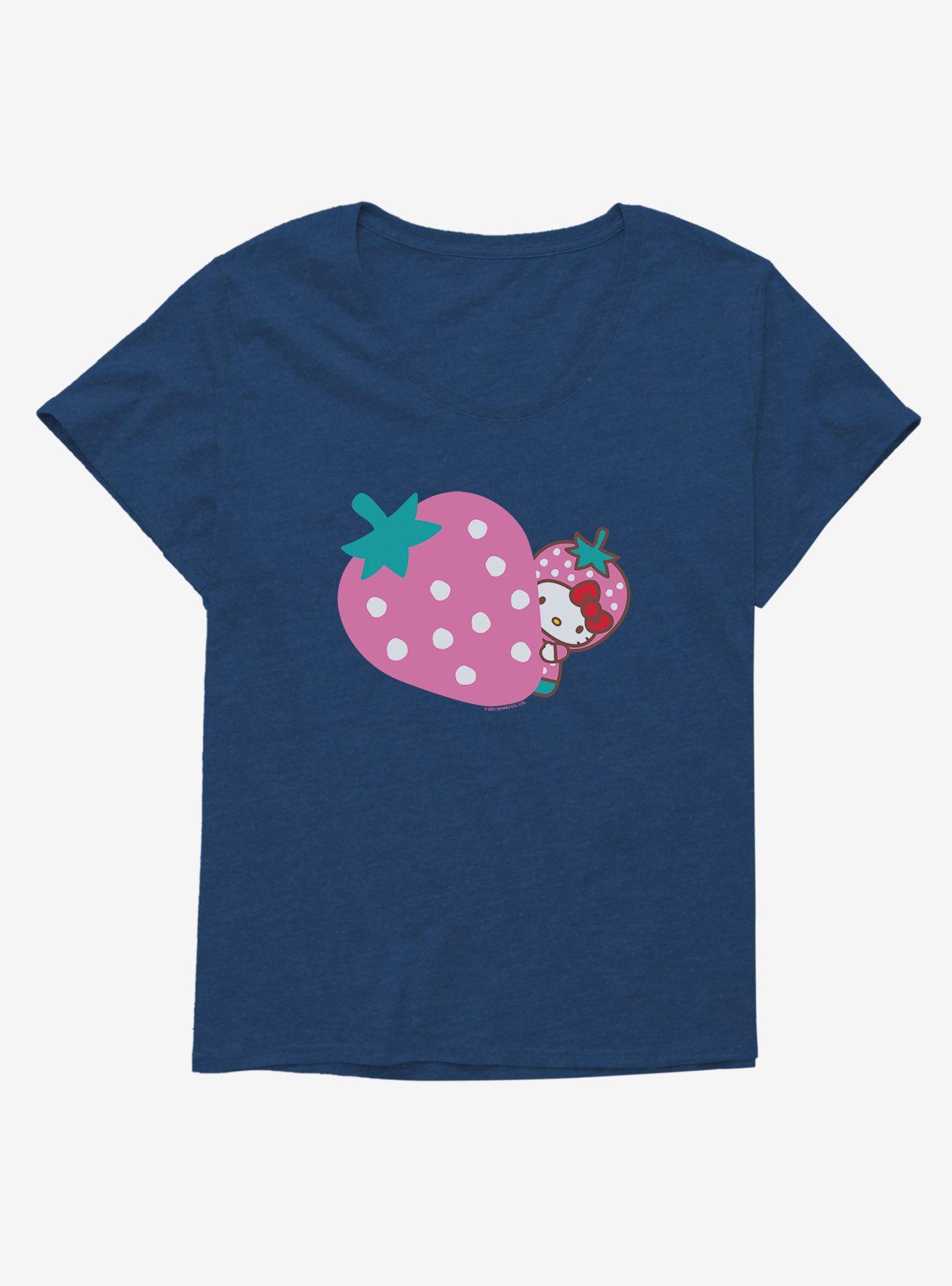Hello Kitty Five A Day Pink Strawberry Womens T-Shirt Plus Size, , hi-res