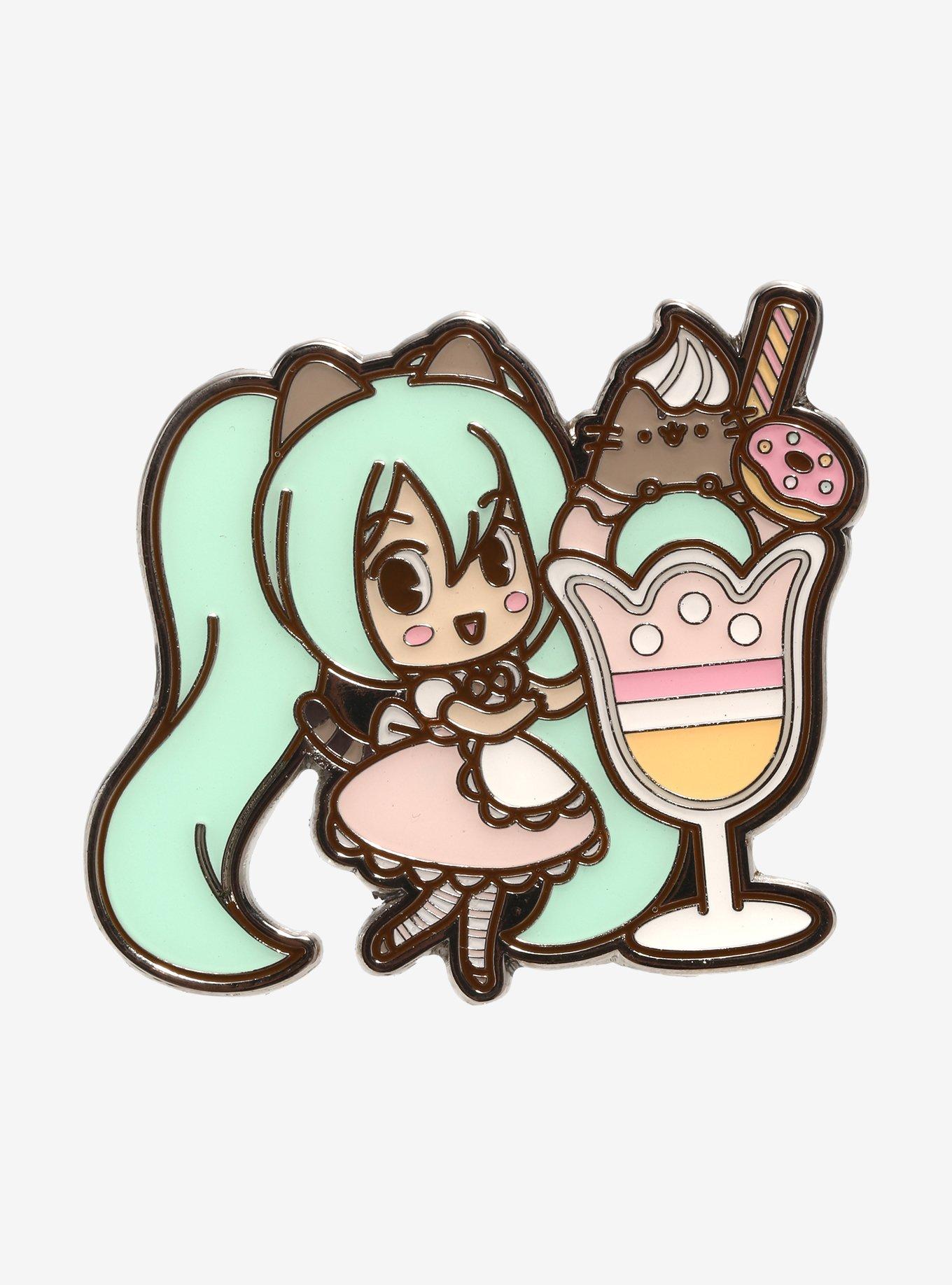 Hatsune Miku X Pusheen Enamel Pin, , hi-res