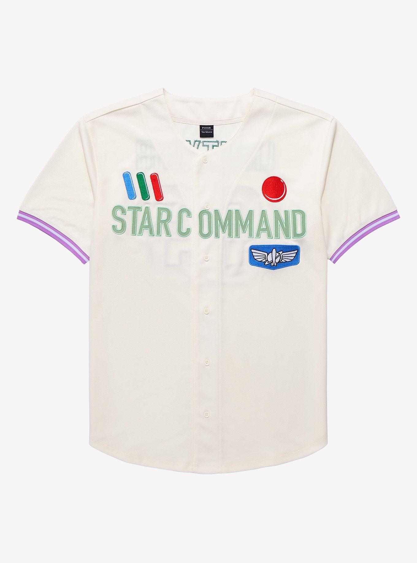 Our Universe Disney Pixar Toy Story Buzz Lightyear Star Command Baseball  Jersey - BoxLunch Exclusive